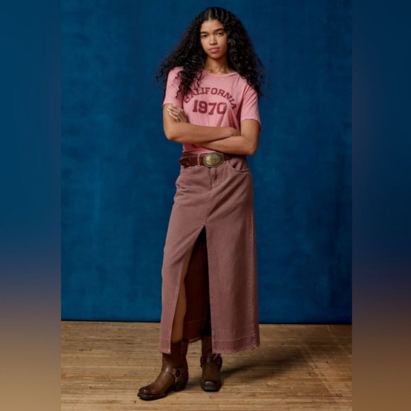 NWT Urban Outfitters BDG Western Brown Denim Maxi Skirt Size S - Picture 3 of 12